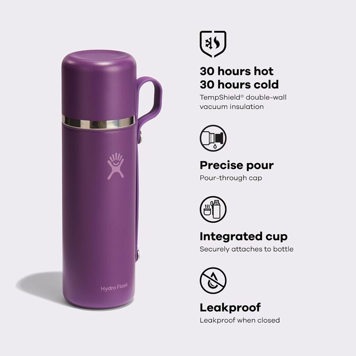 Термос-кухоль Hydro Flask з ізольованої нержавіючої сталі для кави та чаю, 800 мл, колір Beachplum (фіолетовий)