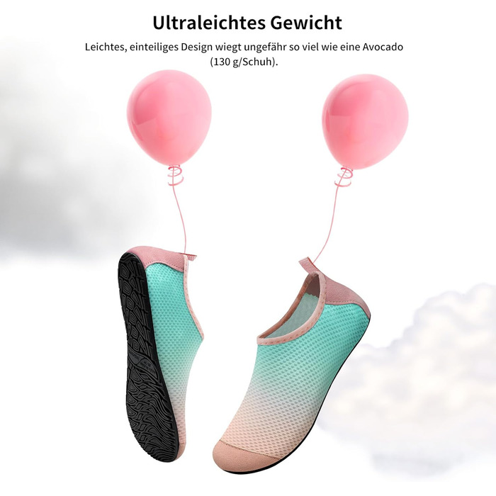 Водні черевики WateLves для жінок, чоловіків та дітей. Швидка сушка, аквашузи, пляжні черевики (рожевий, зелений, 36/37 EU)