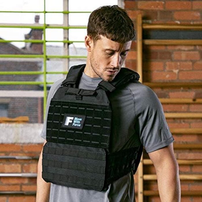 Обважнювач-васт Force Fitness 2 кг, чорна – жилет для тренувань