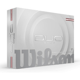 Гольф м'ячі Wilson Duo Soft, білі/червоні
