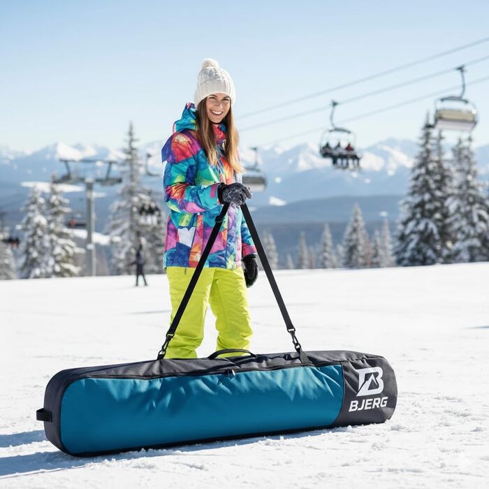 Чохол-сумка для сноуборда Bjerg Boardbag, рюкзак для транспортування сноуборда до 150 см, бірюзовий, Made in Europe