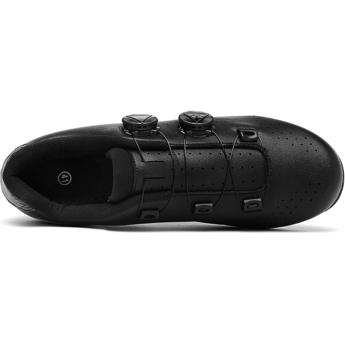 Велосипедні шкарпетки для їзди по дорозі та MTB, дихаючі, без шнурів, з ротаційним шнурувальним механізмом, білі (38 EU, чорний)