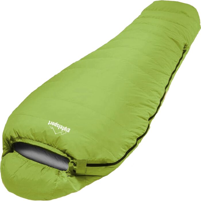Сплячий мішок Gipfelsport Ultraleicht 4 сезони [-20°C - 15°C] | Ultralight, для кемпінгу, трекінгу та подорожей, -5°C, блакитний/зелений