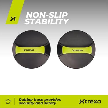 Ручки для віджимань TREXO чорні, поворотні, 19x11x8 см, PP+TPR, для силових тренувань