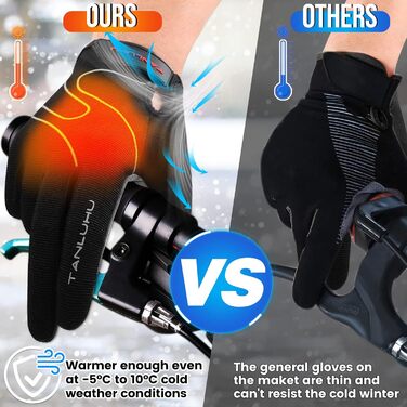 Велосипедні рукавички Tanluhu для гірського велосипеда, шосе, MTB. Чорні, повний палець, антиковзаючі, з поглинанням ударів, сенсорний екран