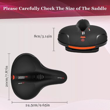 Зручний велосипедний сідло для жінок та чоловіків з гелевою вставкою та водонепроникним чохлом