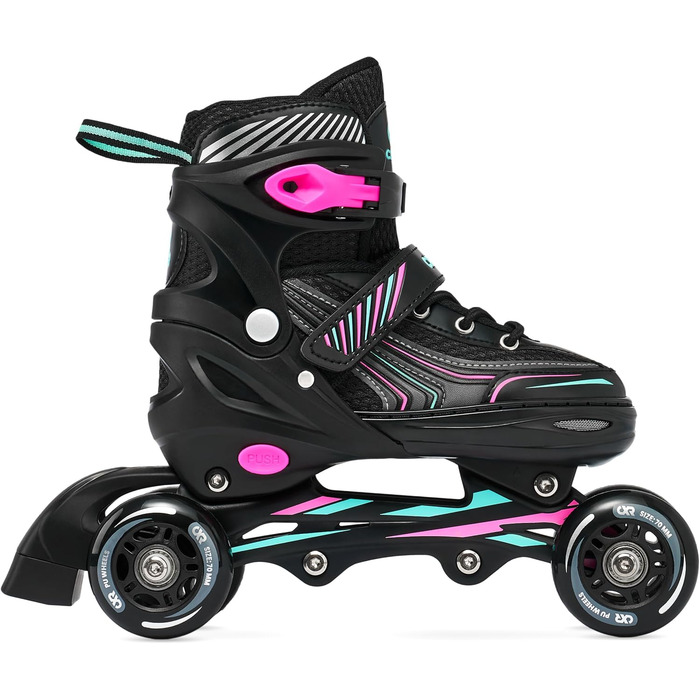 Розкласні ролики Croxer 3 в 1 Optima Black/Mint (39-42)