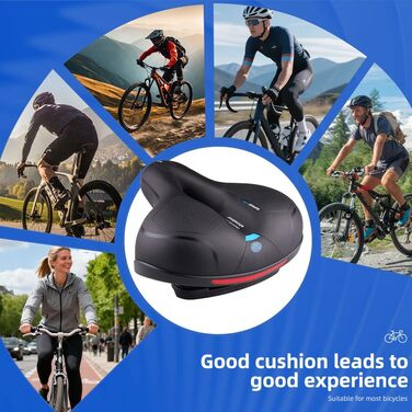 Зручний ергономічний велосипедний сідло з гелевим наповнювачем для чоловіків та жінок, широке велосипедне сідло A-1