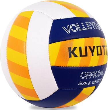 Волейбольний м'яч KUYOTQ для пляжу та залу, 3 мм, з м'якої шкіри, розмір 5, для підлітків та чоловіків