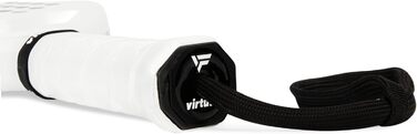 Падельна ракетка VirtuFit Fusion Pro для початківців і досвідчених, гібрид, біло-срібляста