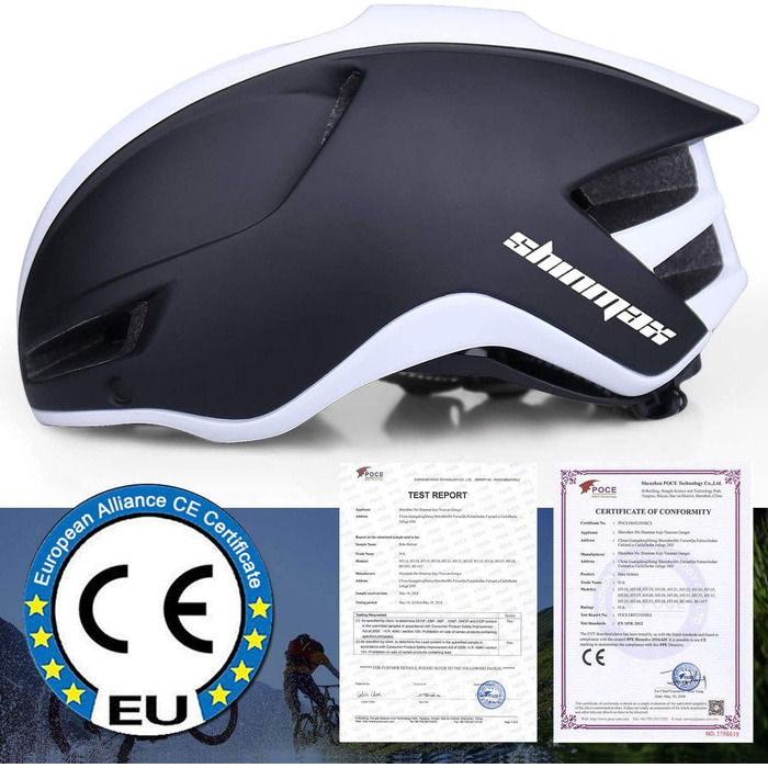 Велосипедний шолом Shinmax для чоловіків і жінок з LED підсвіткою, USB-зарядка, знімний магнітний козирок, легкий міський шолом для дорослих, регульований, чорний/білий, 57-62 см