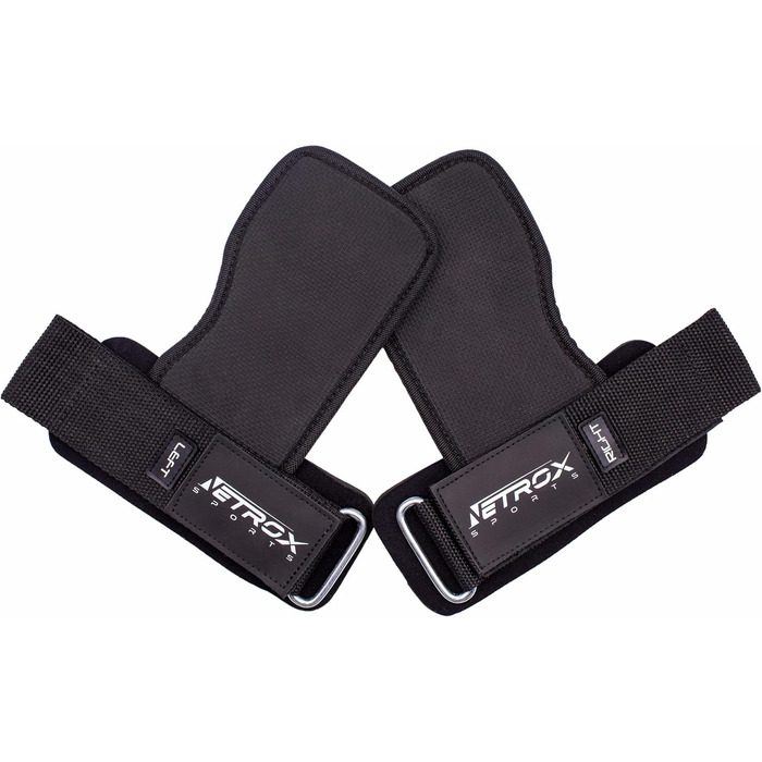 NetroxSports® М'які хватки-петлі для бодібілдингу, пауерліфтингу, фітнесу – посилені лямки для середніх ваг для жінок і чоловіків