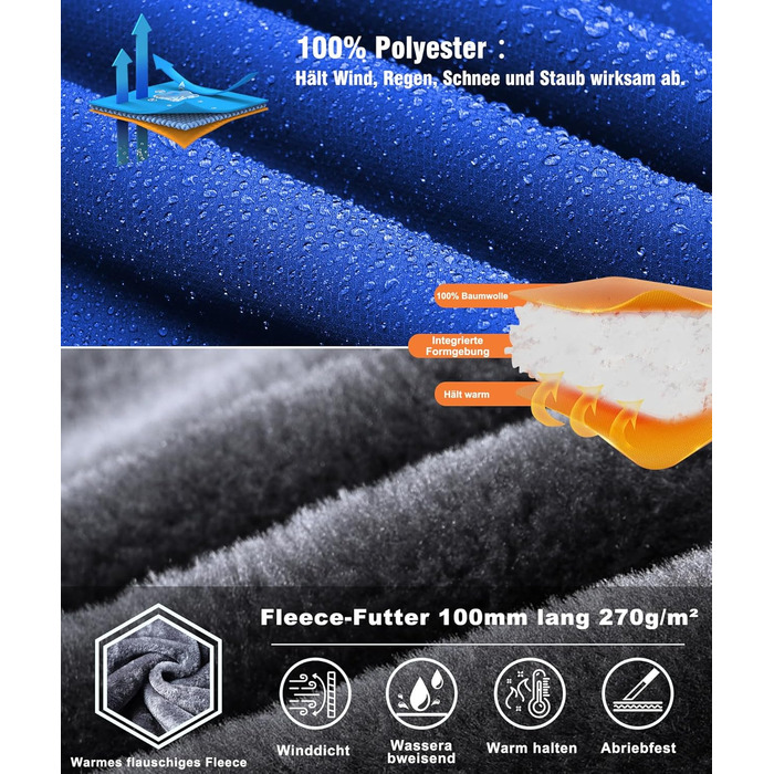 Зимова куртка для чоловіків, лижна куртка, водонепроникна, для активного відпочинку, вітронепроникна, сноубордистська куртка з відстібаною капюшоном, колір Ary Green (Königsblau), розмір 3XL