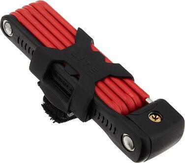 Замок велосипедний ABUS Bordo Lite 6055K SH з кріпленням - 85 см, червоний, сталевий, рівень безпеки 7