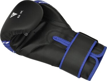 Дитячі боксерські рукавички RDX 6oz 4oz для тренувань, штучна шкіра, вентиляція, Muay Thai, MMA, кікбоксинг, сині