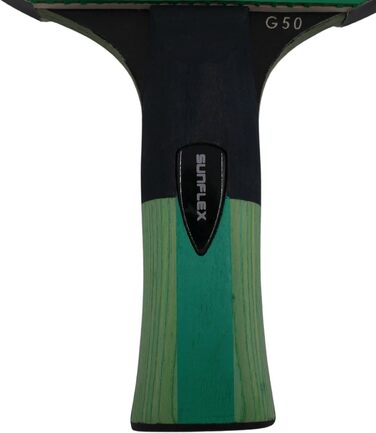 Sunflex Color COMP G50 – професійна ракетка для настільного тенісу, анатомічна ручка, ITTF сертифікований зелений наклад, для змагань та клубів