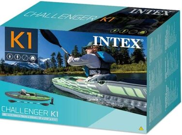 Одномісний надувний каяк Intex Challenger K1, 274 см