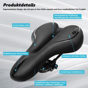 Зручний чоловічий велосипедний сідло з гелевою наповнюванням, MTB сідло для чоловіків та жінок, велосипедні сідла, сідло для шосе, аксесуари для гірського велосипеда, Стиль A