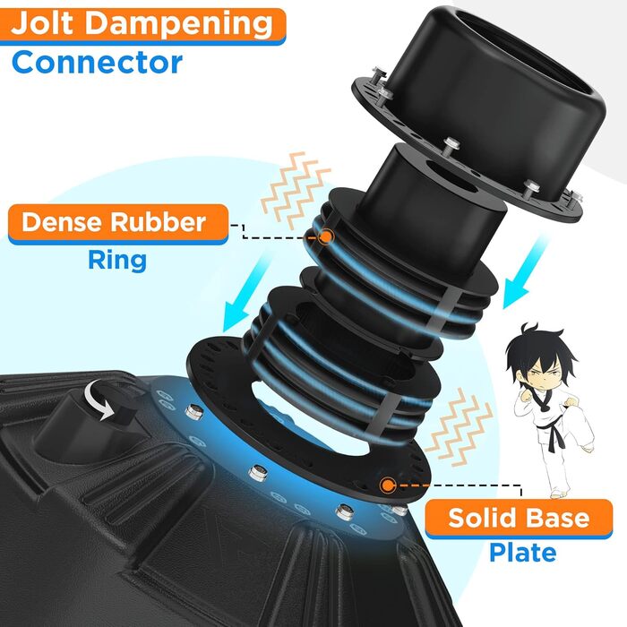 Боксерський мішок RDX Junior Standbox, рукавички для тренувань, MMA, кікбоксинг, бокс, 4 фути (блакитний)