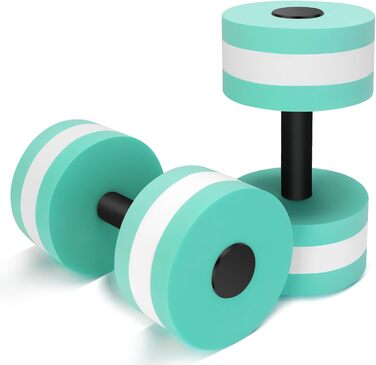 Водні гантелі для аквааеробіки, 2 шт. - пінопластові гантелі для плавання, для схуднення, блакитні