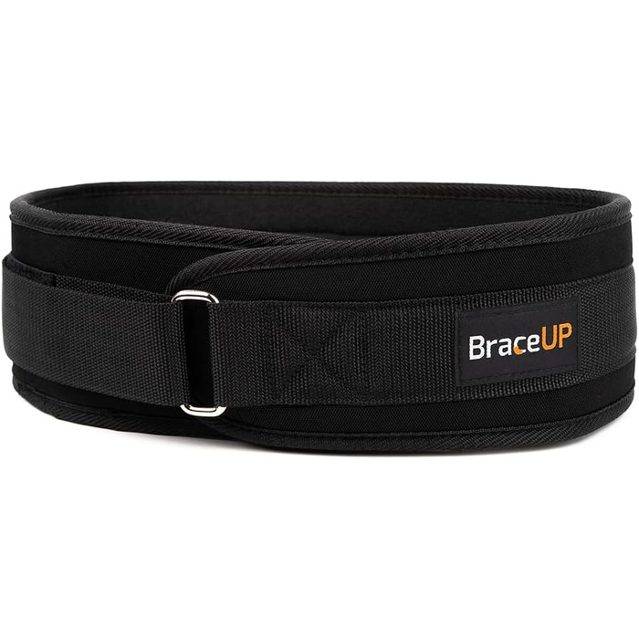 Пояс для важкої атлетики BraceUP – 10 см, для фітнесу, присідань, станової тяги, пауерліфтингу, захист спини, 92-104 см