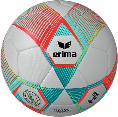 Футбольний м'яч Erima Hybrid Lite 290, розмір 4, унісекс, дитячий, коралово-бірюзовий