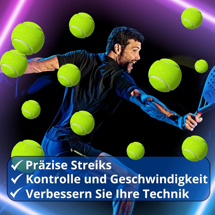 FUTURA8 М'ячі для падел-тенісу, 3 шт. в упаковці, преміум-якість, стабільний відскік, довговічні, для тренувань та турнірів, підходять для гри в приміщенні та на вулиці, професійні м'ячі