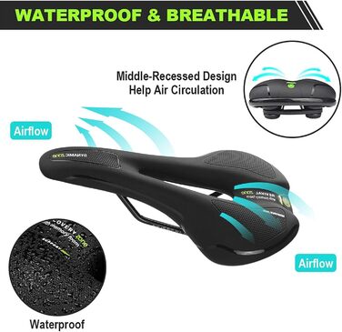 Велосипедне сідло з Memory Foam: зручне, анатомічне, амортизуюче для BMX, шосе, гірського велосипеда