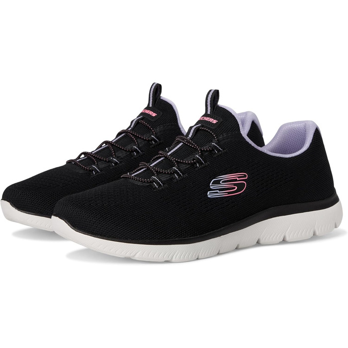 Жіночі кросівки Skechers Summits Radiant Flow (37.5 EU, широка колодка, чорний/багатобарвний)