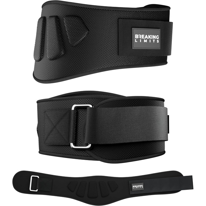 Пояс для важкої атлетики Breaking Limits - для силових тренувань, пауерліфтингу, бодібілдингу, кросфіту. З S-подібною застібкою на липучці