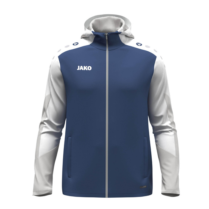 Чоловіча спортивна куртка з капюшоном JAKO Dynamic (3XL, небесно-блакитний/білий/темно-синій)