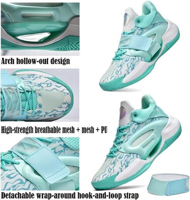 Чоловічі баскетбольні кросівки для хлопців, тренувальні кросівки для тенісу та бігу, чорно-білі, 869 (45 EU, зелений)