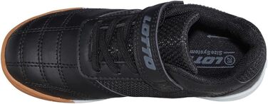 Дитячі спортивні кросівки Lotto Whizzer K для залу, чорні (Black Dk Grey), розмір 30 EU