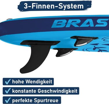 SUP дошка BRAST Summer надувна з набором аксесуарів 320x81x15 см: весло-каяк, тримач для камери, рюкзак, 6 дизайнів, гарантія 5 років