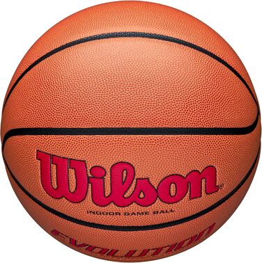 Баскетбольний м'яч Wilson Evolution для залу, розмір 5/6/7, помаранчевий
