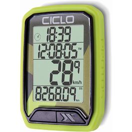 Бездротовий велокомп'ютер CICLO PROTOS 213, 13 функцій, зелений