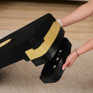 Hop-Sport Steppbrett HS-PP033AS: регульований степер для фітнесу з 3 сходами та антиковзким покриттям, витримує до 350 кг