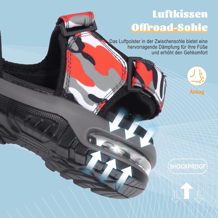 Чоловічі шкіряні сандалі Visionreast для пляжу, трекінгу та активного відпочинку помаранчевого кольору, 45 EU