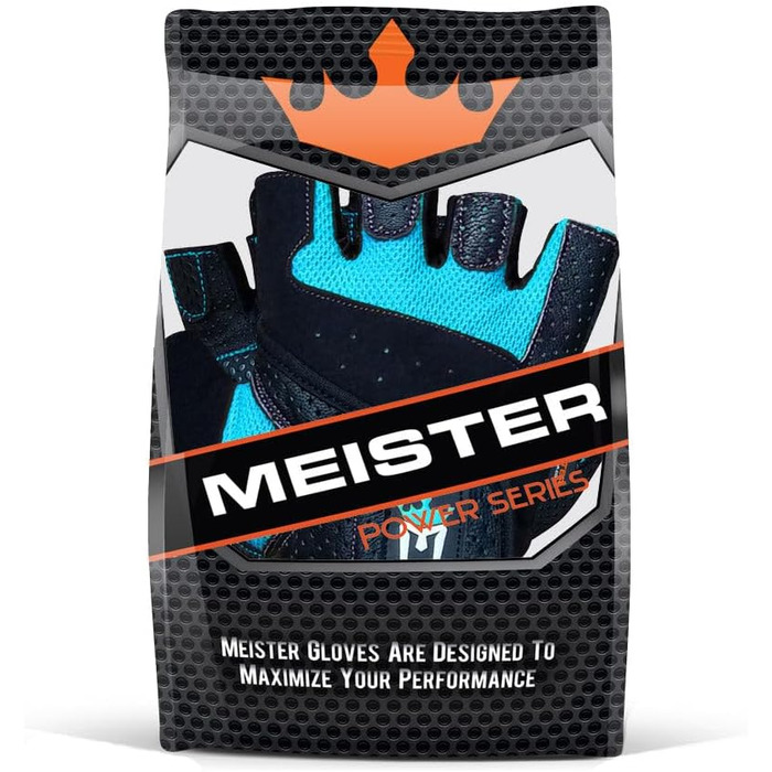 Рукавички для важкої атлетики Meiter Fit Grip для жінок (Чорний / Турквіс, L)