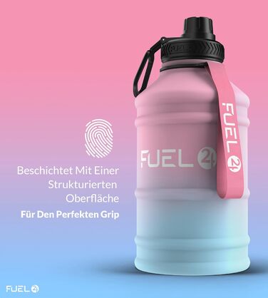 Fuel24 Extra Stark металева пляшка для води 1,3 л та 2,2 л, герметична, BPA-free, нержавіюча сталь, спортивна пляшка для фітнесу та спорту, дорослих, Candy