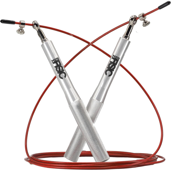 Професійне скакалка для фітнесу, 3,5 м – Crossfit Double Under – чорного або срібного кольору