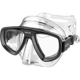 Маска для дайвінгу та підводного полювання Seac Extreme50 з можливістю встановлення оптичних лінз, прозора/чорна