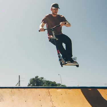 Трюковий самокат Streetsurfing Ripper: алюмінієві колеса 110мм, підшипники ABEC-9, срібний, до 100 кг