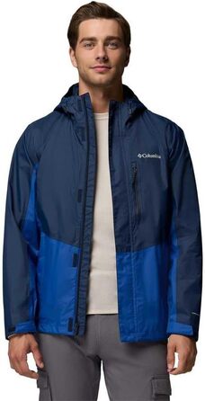 Чоловіча водонепроникна куртка Columbia Pouring Adventure III, темно-синя (Collegiate Navy/Mountain Blue), розмір M