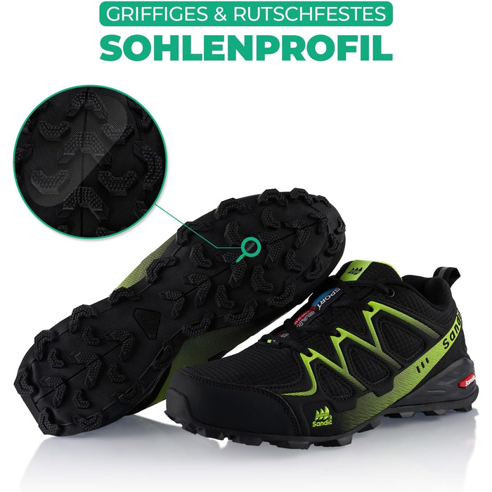 Трекінгові черевики для жінок та чоловіків, трекінгові, для хайкінгу, хайкінгу, пішого туризму, хайкінгу, пішого туризму, зелені, чорні, розмір 38 EU