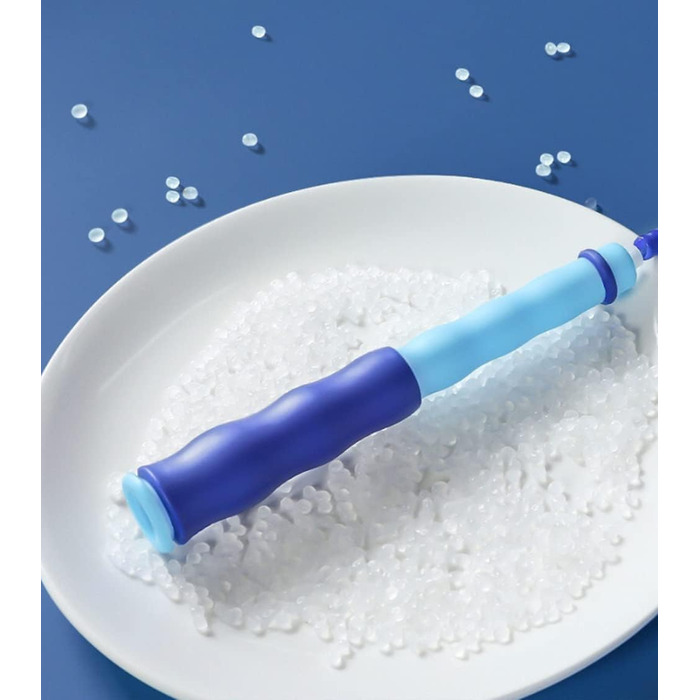 Скакалка для фітнесу Cafurty з м'якими намистинами, без спутанню, регульована довжина, 9.8 футів (блакитна)