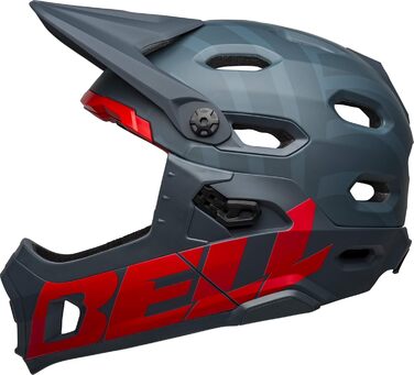 Велошолом Bell Super DH Spherical Prime матовий синьо-червоний, для даунхілу, розмір L