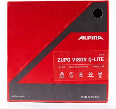 ALPINA PIZI дитячий лижний шолом 54-58 см, безпечний, легкий, з амортизацією ударів, знімні вушні подушки, сірий-неоновий матовий