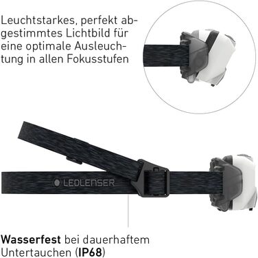 Ліхтар налобний LED Ledlenser HF6R Core 800 Lumen, водонепроникний IP68, з червоним світлом, для активного відпочинку
