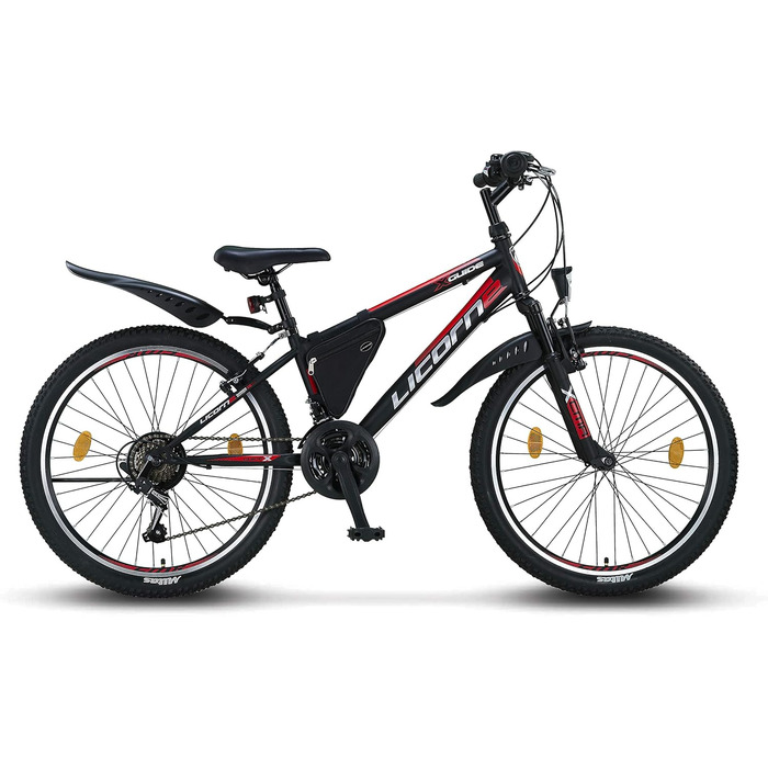 Гірський велосипед Licorne Bike Guide Premium 24 дюйми, 21 швидкість, для дівчат, хлопців, чоловіків і жінок
